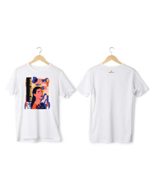 Greys & Blues Boss Babe Pima Round Neck T-Shirt- White