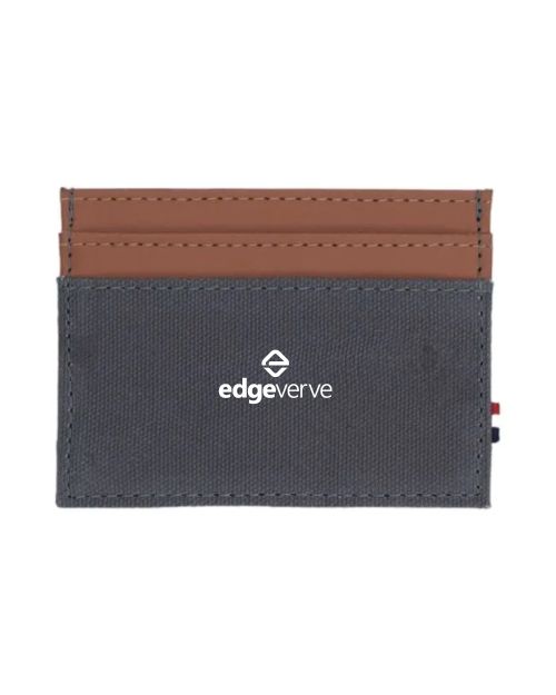  Houston Card Wallet- Grey with Tan